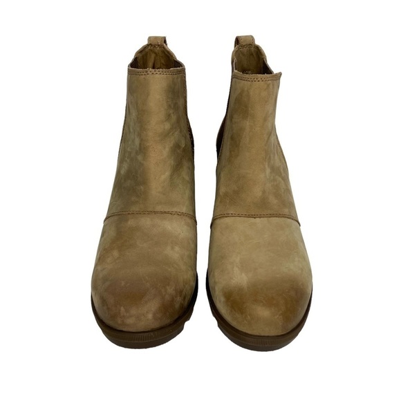 Sorel Joan of Arctic Wedge II Chelsea Boot Waterproof Suede Tan Size 11 - Picture 5 of 10